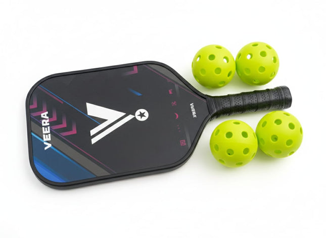 Veera Tycoon SL201 Pickleball Paddles With 4 Balls & Cover