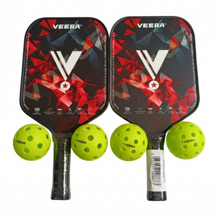 Veera Blast SL203 Pickleball Paddles With 4 Balls & Cover