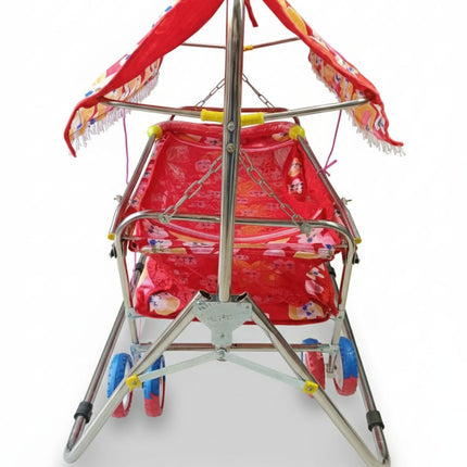 Premium 2-In-1 Cradle & Stroller With Mosquito Net-Portable Folding Jhulla