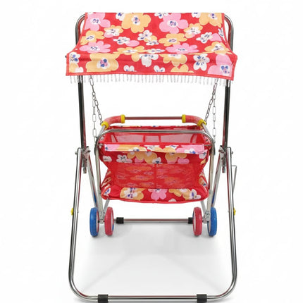 Premium 2-In-1 Cradle & Stroller With Mosquito Net-Portable Folding Jhulla