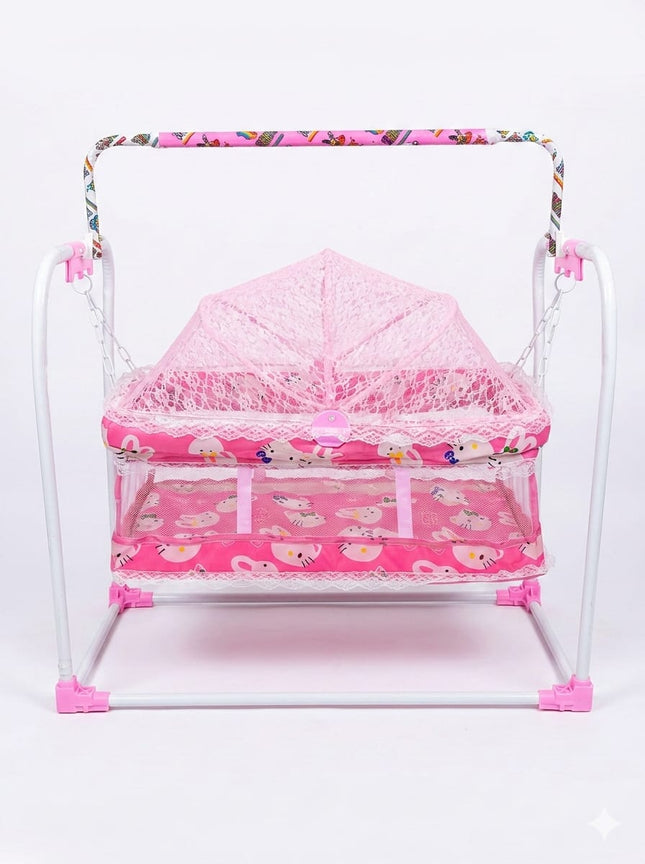 Nanne Munne Premium Folding Baby Cradle & Jhula with Protective Mosquito Net-Jhulla
