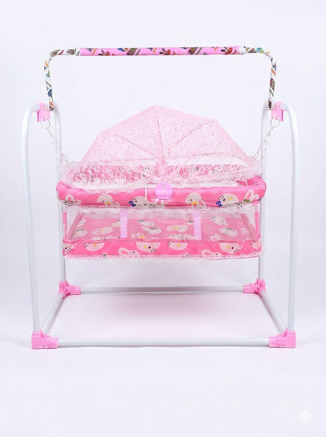 Nanne Munne Premium Folding Baby Cradle & Jhula with Protective Mosquito Net-Jhulla
