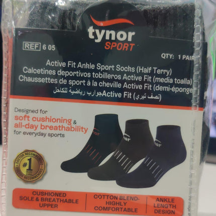 Tynor Active Fit Ankle Sport Socks (Half Terry)