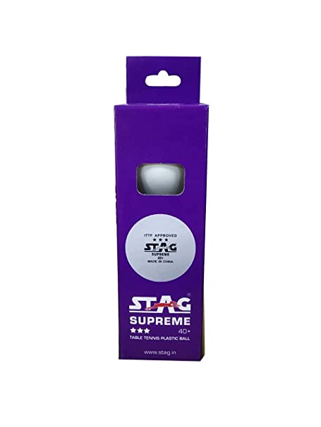 STAG Seam Plastic 3 Star Table Tennis Ball (Pc)