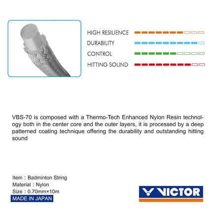 Victor Badminton String VBS-70 Power