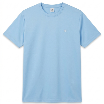 NNN Dot Knit Round Neck Half Sleeve T-Shirt