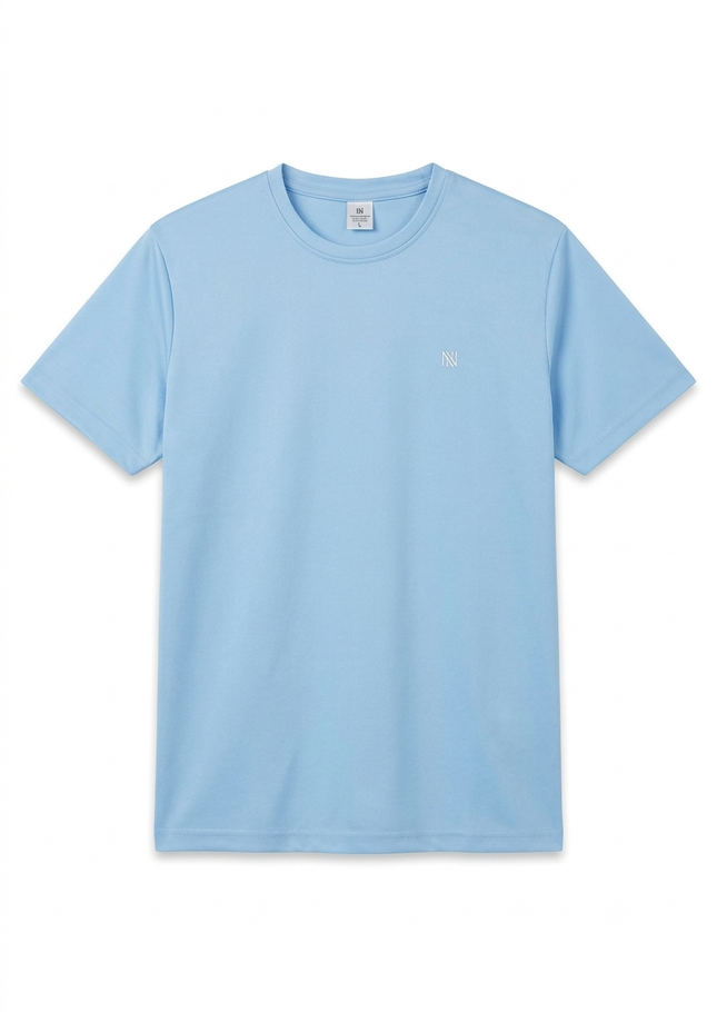 NNN Dot Knit Round Neck Half Sleeve T-Shirt