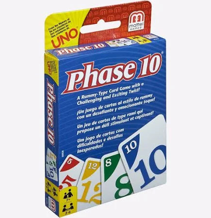 Mattel Toys Fhase 10 card game